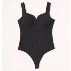 Abercrombie & Fitch Ponte Corset Sweetheart Bodysuit